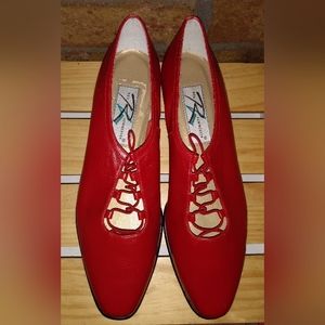 🗼Ros Hommerson 10N Fine Leather Shoes Slip-On’s with Crafted Lace Up. .75" Heel